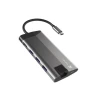 Мультипорт-адаптер Natec USB-C 0,15 м Grey (5901969426601)