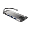 Мультипорт-адаптер Natec USB-C 0,15 м Grey (5901969426601)