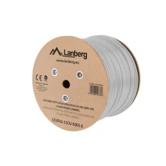 Кабель Lanberg UFTP Cat.6A 305 м одножильний CU LSZH Grey CPR+Fluke Passed (5901969427653)