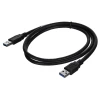Кабель Lanberg USB-A 3.0 M/M 1 м Black (5901969427752)
