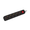 Подовжувач Lanberg 1,5 м 5 гнізд 230V Schuko з вимикачем Black (5901969429152)