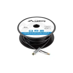 Кабель Lanberg HDMI (M) на HDMI (M) v2.0 50 м оптический AOC Black (5901969429848)