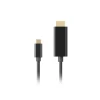 Кабель Lanberg USB-C M → HDMI M 1 м 4K 60 Гц Black (5901969436761)