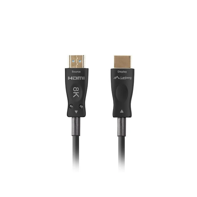 Кабель Lanberg HDMI M/M v2.1 40 м 8K оптичний AOC CA-HDMI-30FB-0400-BK Black (5901969437546)