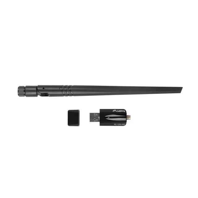 Бездротовий мережевий адаптер Lanberg NC-1200-WIE AC1200 USB 3.0 Dual Band (5901969438673)
