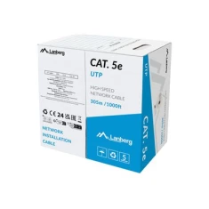 Кабель Lanberg LAN CAT.5E UTP 305 м Solid CCA Grey Fluke Passed (5901969441666)
