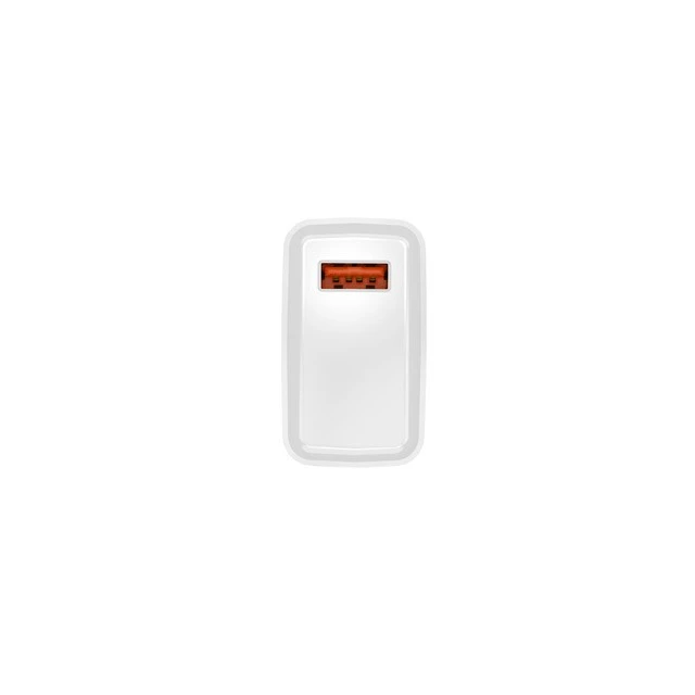 Мережевий зарядний пристрій Natec Ribera USB-A 18 Вт White (5901969443066)