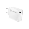 Мережевий зарядний пристрій Natec Ribera NUC-2059 USB-C 20 Вт PD White (5901969443080)