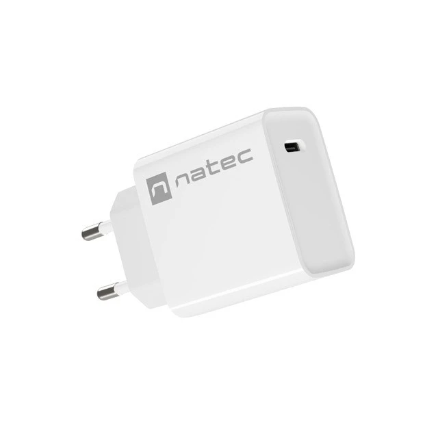 Мережевий зарядний пристрій Natec Ribera NUC-2059 USB-C 20 Вт PD White (5901969443080)