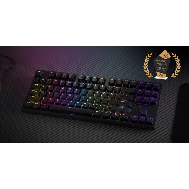 Клавіатура Genesis Thor 404 TKL ігрова USB US розкладка Black (5901969443196)