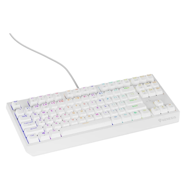 Клавиатура Genesis Thor 230 TKL игровая USB US раскладка White (5901969443288)