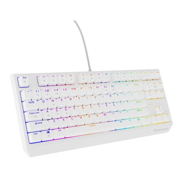 Клавиатура Genesis Thor 230 TKL игровая USB US раскладка White (5901969443288)