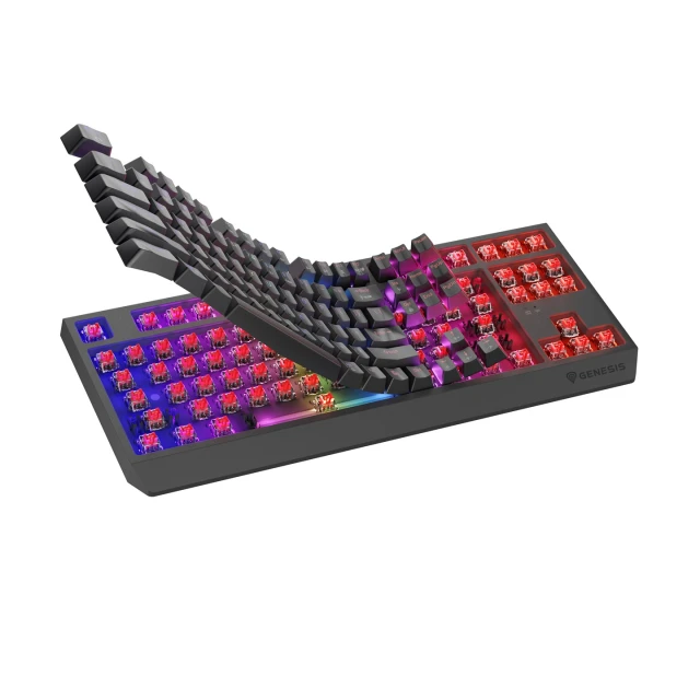 Клавиатура Genesis Thor 230 TKL игровая беспроводная USB RF Wireless Bluetooth US раскладка Black (5901969443790)