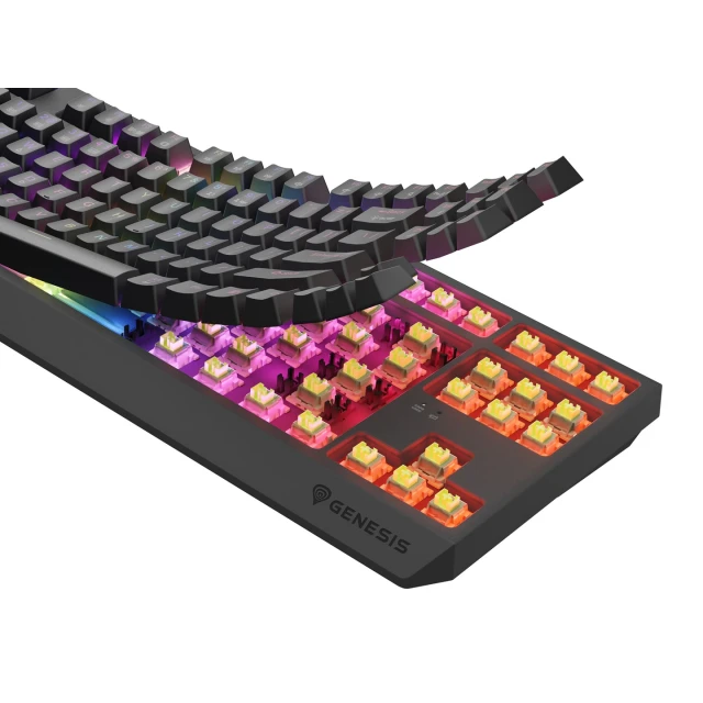 Клавіатура Genesis Thor 230 TKL ігрова USB + RF Wireless + Bluetooth US розкладка Black (5901969443813)