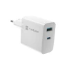 Мережевий зарядний пристрій Natec Ribera NUC-2144 GaN 1x USB-A 1x USB-C 65 Вт White (5901969444254)