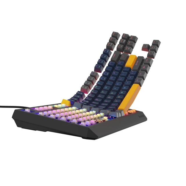 Клавиатура Genesis Thor 230 TKL игровая беспроводная USB RF Wireless Bluetooth US раскладка Black (5901969444445)