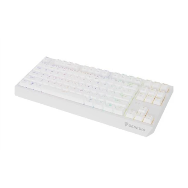 Клавіатура Genesis Thor 230 TKL ігрова бездротова USB RF Wireless Bluetooth US розкладка White (5901969444469)