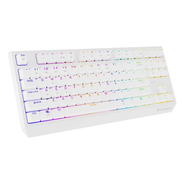 Клавіатура Genesis Thor 230 TKL ігрова бездротова USB RF Wireless Bluetooth US розкладка White (5901969444469)