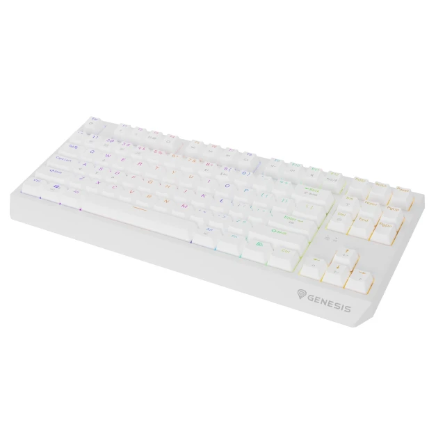 Клавіатура Genesis Thor 230 TKL ігрова бездротова USB RF Wireless Bluetooth US розкладка White (5901969444469)