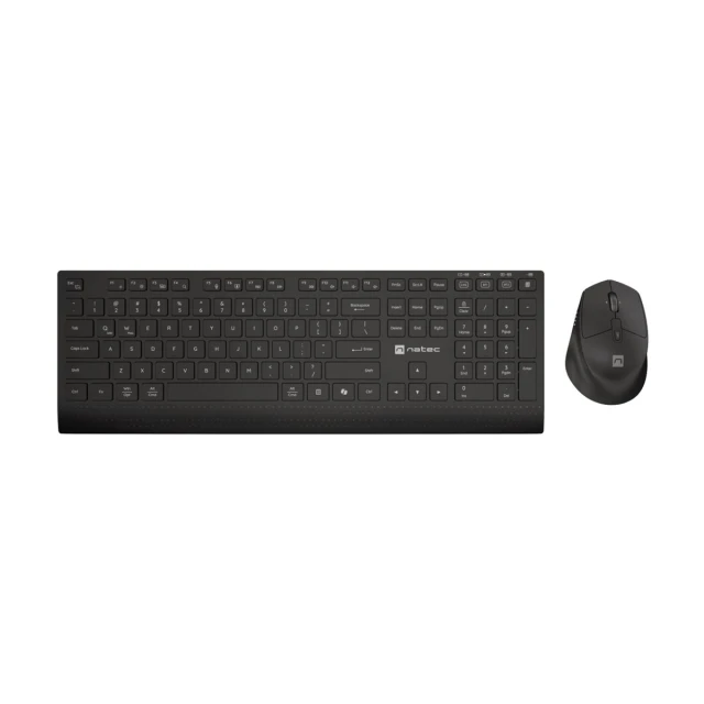 Комплект клавіатура + миша Natec Stringray 2 бездротовий US розкладка Black (5901969449327)
