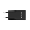 Мережевий зарядний пристрій Natec Ribera NUC-2377 GaN Slim USB-A USB-C 20 Вт Black (5901969449952)