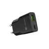 Мережевий зарядний пристрій Natec Ribera NUC-2377 GaN Slim USB-A USB-C 20 Вт Black (5901969449952)