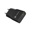 Мережевий зарядний пристрій Natec Ribera NUC-2377 GaN Slim USB-A USB-C 20 Вт Black (5901969449952)