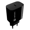 Мережевий зарядний пристрій Natec Ribera 1x USB-C 20 Вт Black (5901969450149)