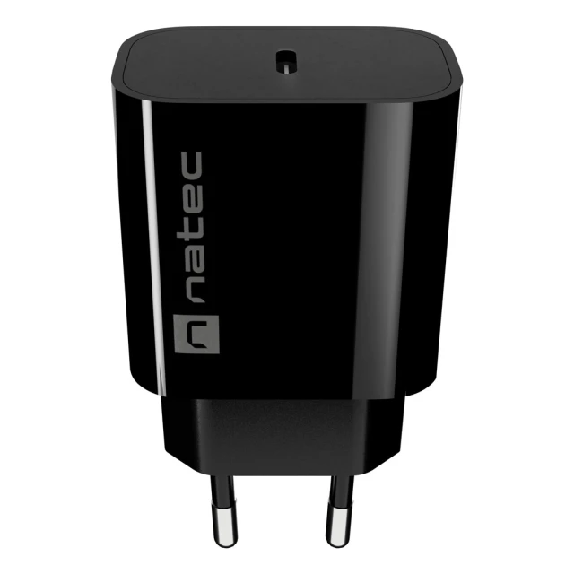 Мережевий зарядний пристрій Natec Ribera 1x USB-C 20 Вт Black (5901969450149)