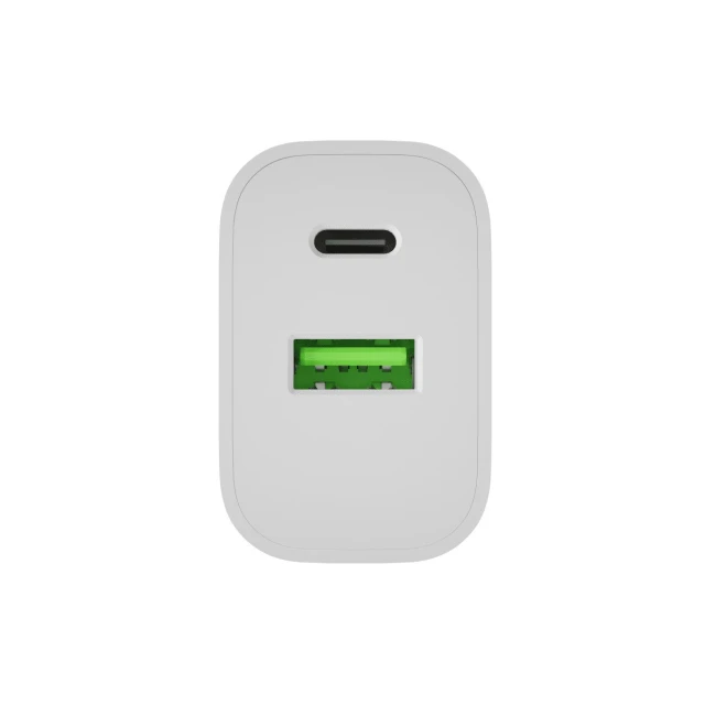 Мережевий зарядний пристрій Natec Ribera USB-A + USB-C (5901969450156)