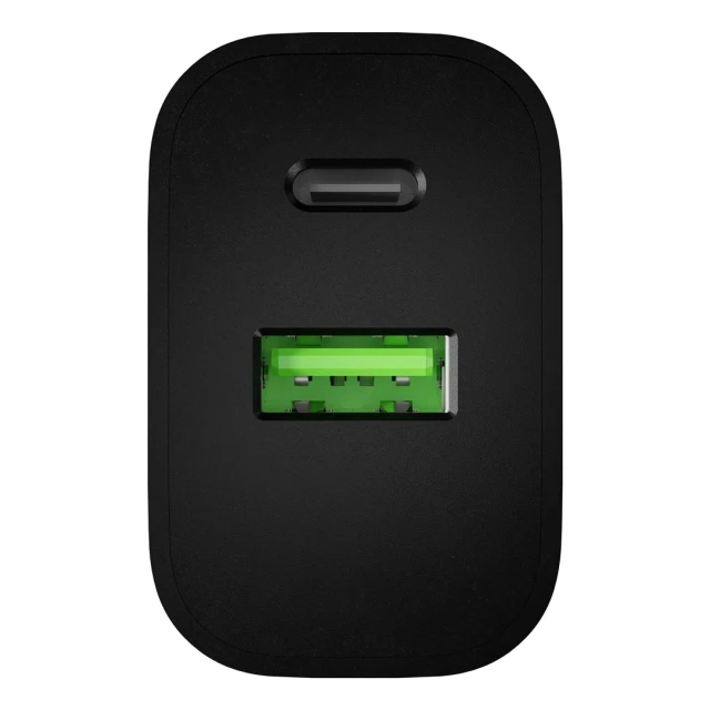 Мережевий зарядний пристрій Natec Ribera 1x USB-A + 1x USB-C (5901969450163)