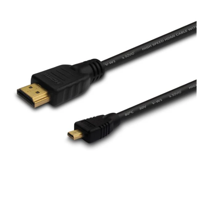 Кабель Savio CL-39 HDMI M – Micro HDMI M 1 м Black (5901986040354)