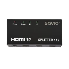 Сплітер Savio HDMI 1 вхід – 2 виходи (5901986040378)