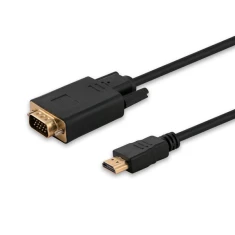 Переходник Savio CL-103 HDMI M - VGA M 1.8 м Black (5901986043324)
