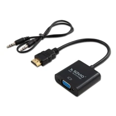 Перехідник Savio CL-23/B HDMI M - VGA F 0.2 м Black (5901986044239)
