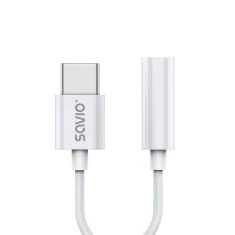 Адаптер Savio AK-51 USB-C – mini jack 3.5 мм F (5901986047506)