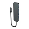 Хаб Savio AK-54 USB-C — 4 x USB-A Grey (5901986047735)