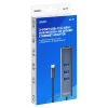 Хаб Savio AK-57 3-портовий USB-C з адаптером RJ-45 (5901986047766)