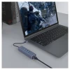 Хаб Savio AK-57 3-портовий USB-C з адаптером RJ-45 (5901986047766)