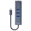Хаб Savio AK-57 3-портовий USB-C з адаптером RJ-45 (5901986047766)