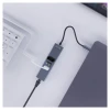 Хаб Savio AK-57 3-портовий USB-C з адаптером RJ-45 (5901986047766)