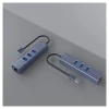 Хаб Savio AK-58 3-портовий USB-A з адаптером RJ-45 (5901986047773)