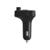 FM-трансмітер Savio TR-15 з дисплеєм Bluetooth зарядний пристрій PD USB-C USB-A Quick Charge Bass Boost (5901986047889)