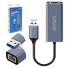 Адаптер Savio AK-83 USB-A – RJ-45 Gigabit Ethernet (5901986049807)