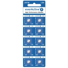 Батарейка everActive EVAG3 лужна LR736 LR41 AG3 1,5V 10 шт (5902020523314)