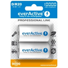 Акумуляторна батарейка everActive D 10000 mAh Ni-MH 2 шт (5902020523406)