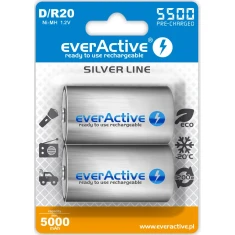 Акумуляторна батарейка everActive EVHRL20-5500 Ni-MH 5500 mAh D 2 шт (5902020523734)