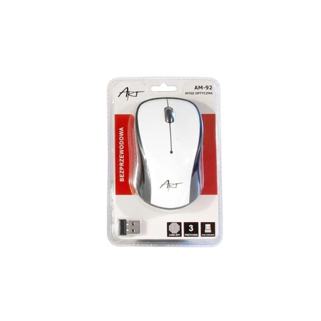 Мишка комп'ютерна бездротова Art AM-92 2400 dpi White (5902115403538)