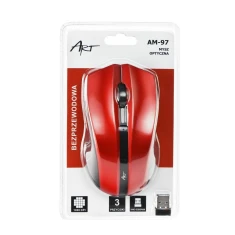 Миша бездротова Art AM-97 2.4G 1000 dpi Red (5902115404313)