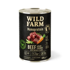 Влажный корм для собак Wild Farm Monoprotein с говядиной 400 г (5902186093089)